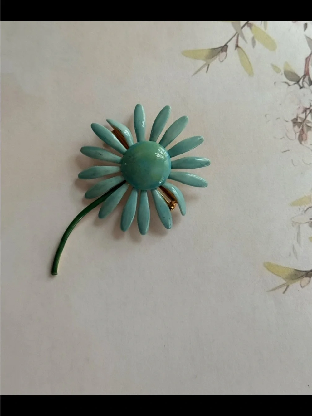 Blue Flower Daisy Brooch Pin - Women Accessories